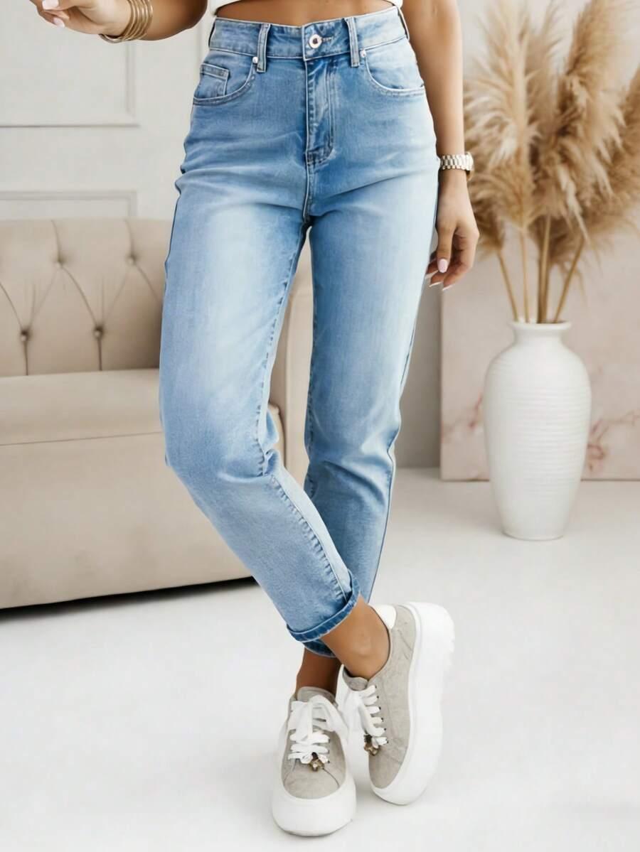 NIEBIESKIE SPODNIE JEANS 