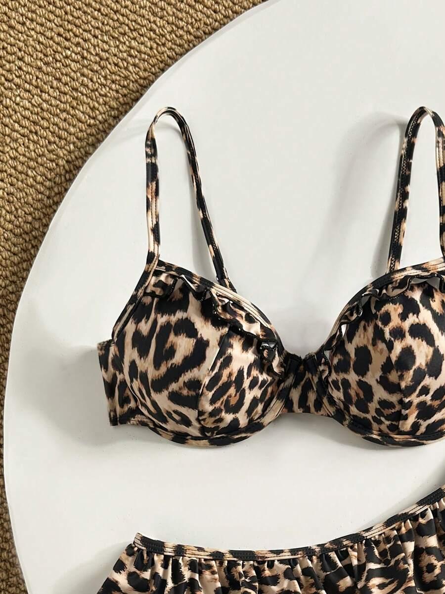 DWUCZĘŚCIOWY STRÓJ KĄPIELOWY ANIMAL PRINT