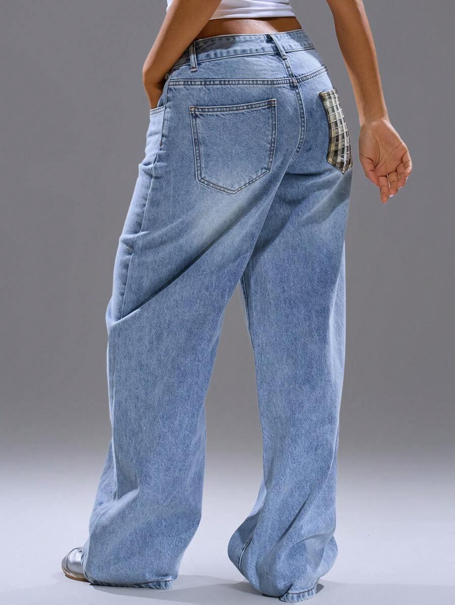 NIEBIESKIE SPODNIE JEANS