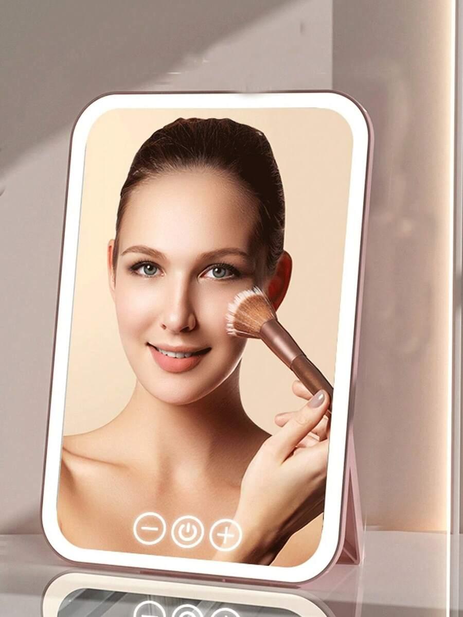 białe lusterko led