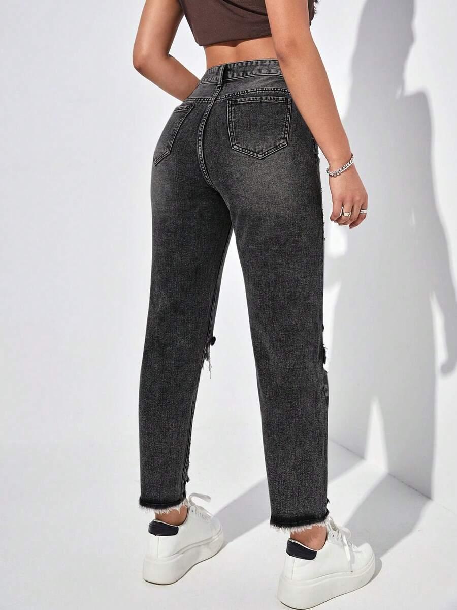 czarne spodnie jeans 