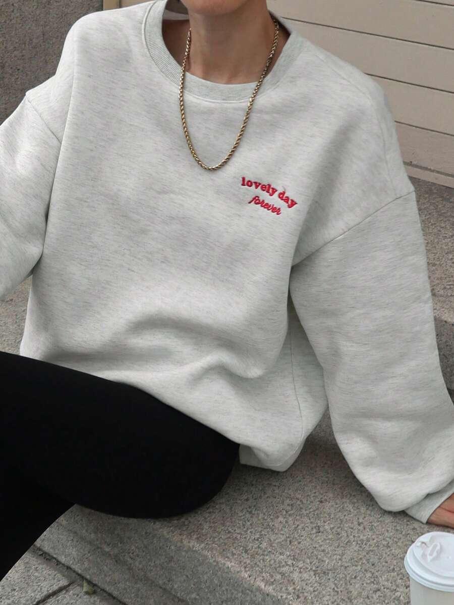 BLUZA DRESOWA NAPIS HAFT