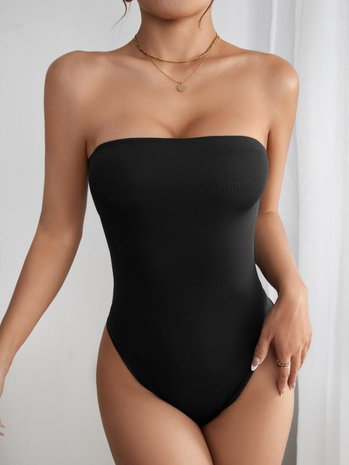 czarne body bez rękawów