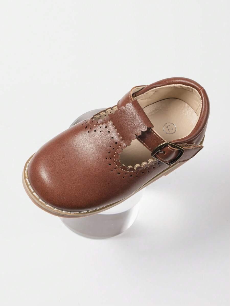 BRĄZOWE BUTY NA RZEPY