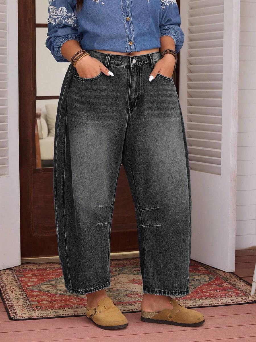 CZARNE SPODNIE JEANS