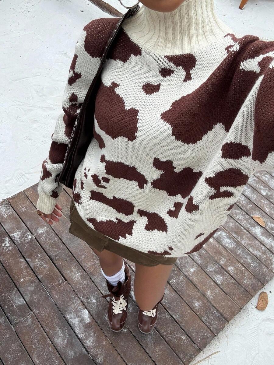 sweter cow print