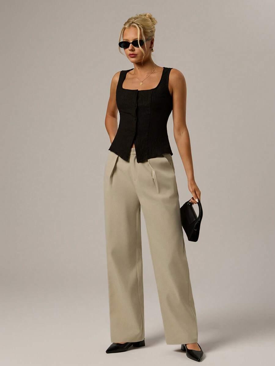SPODNIE PROSTE ELEGANCKIE 