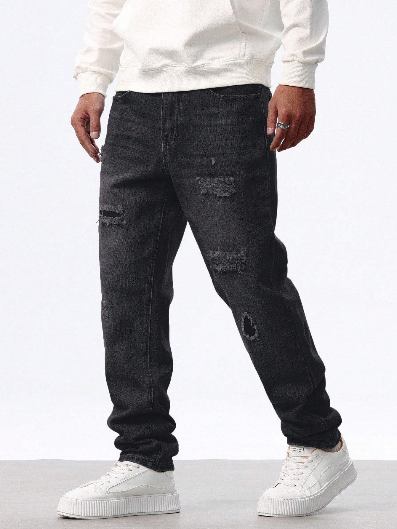 czarne jeansy casual