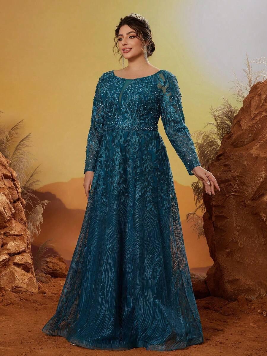 niebieska maxi sukienka 