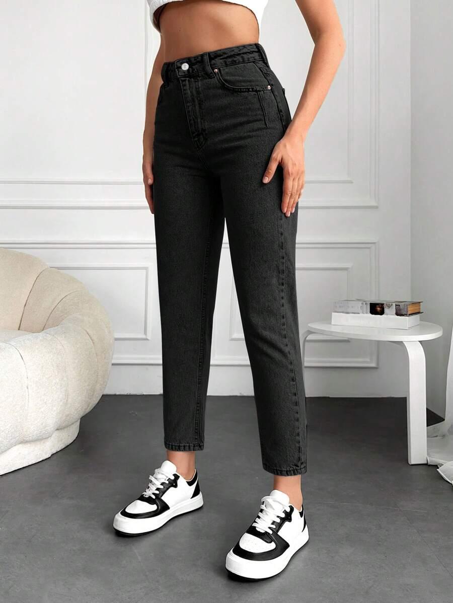 SPODNIE JEANS Z WYSOKIM STANEM