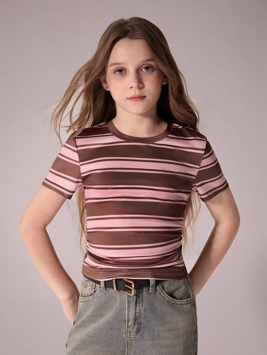 T-SHIRT DZIEWCZĘCY W PASKI