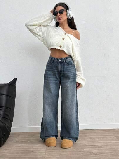 NIEBIESKIE SPODNIE JEANS