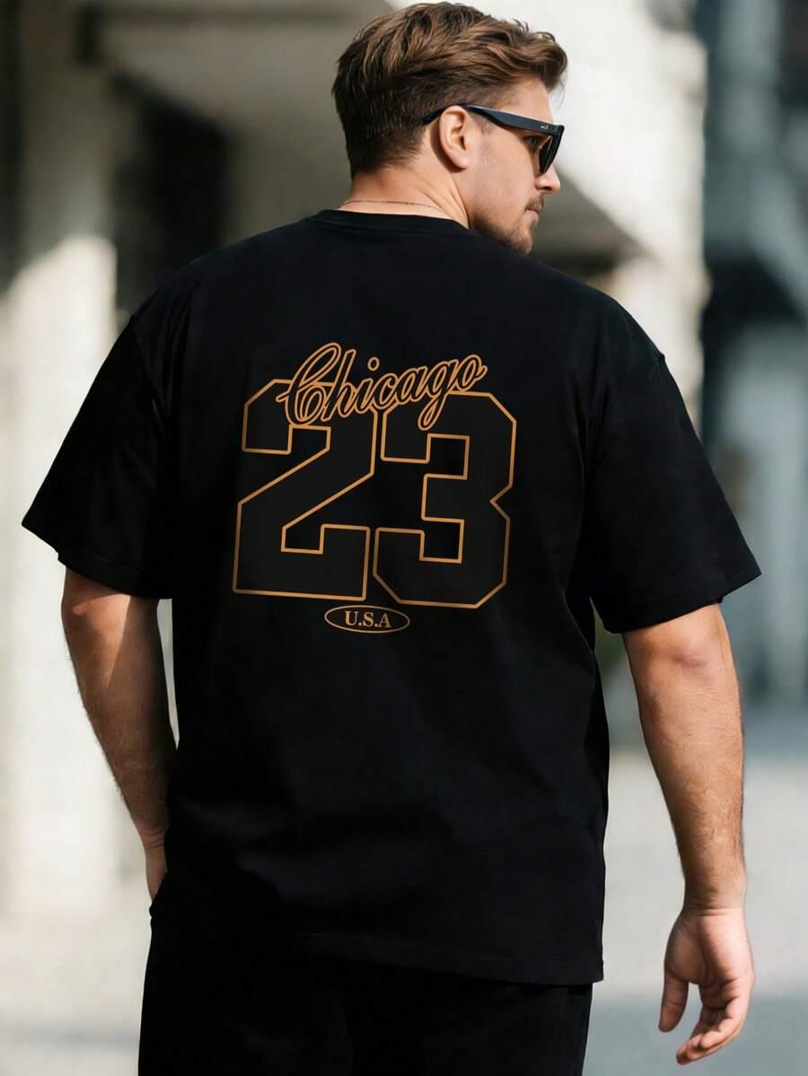 czarny t-shirt print