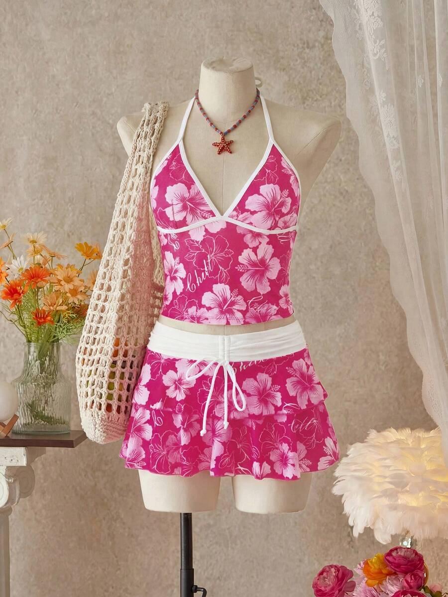 TRZYCZĘŚCIOWY KOMPLET BIKINI PRINT
