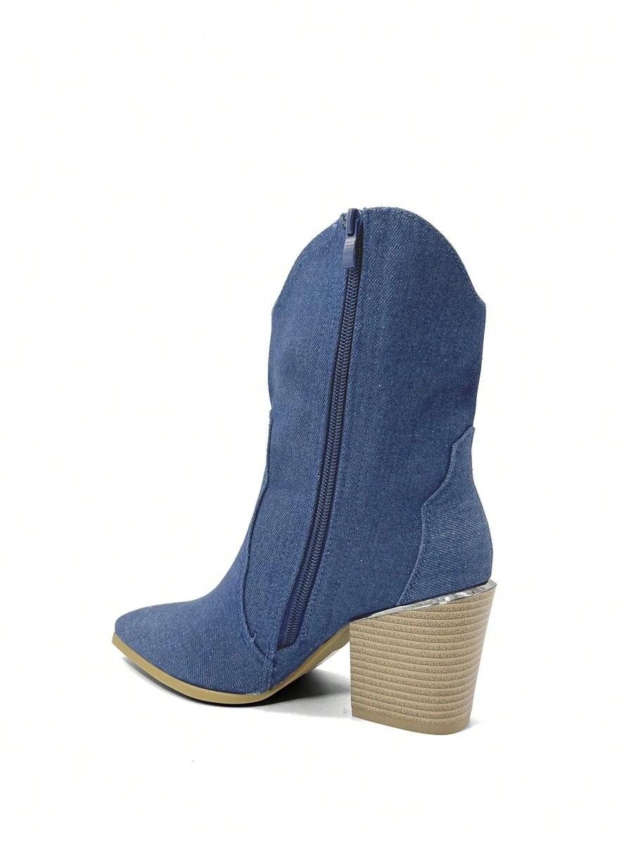 JEANSOWE BUTY KOWBOJKI