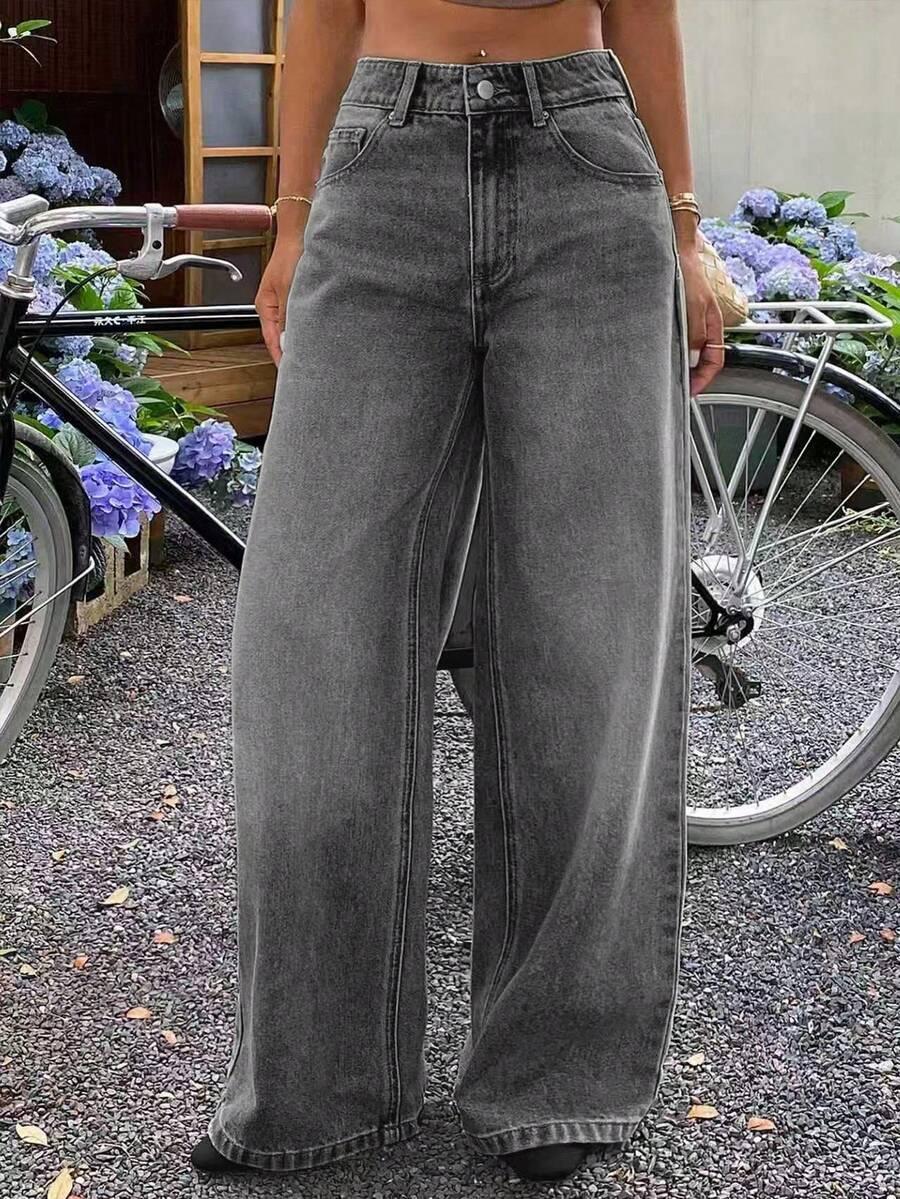 szare spodnie jeans