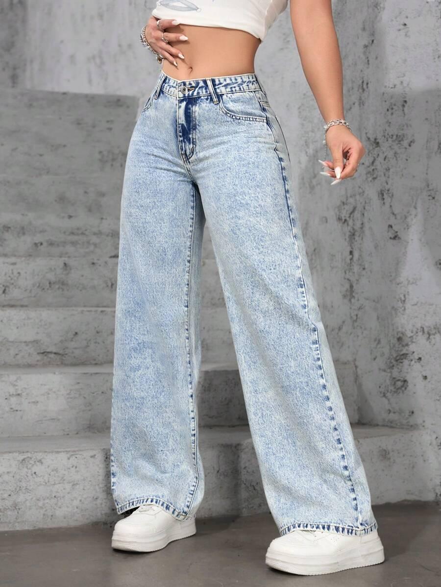 NIEBIESKIE SPODNIE JEANS