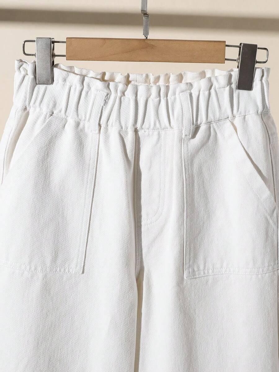 BIAŁE SPODNIE JEANS