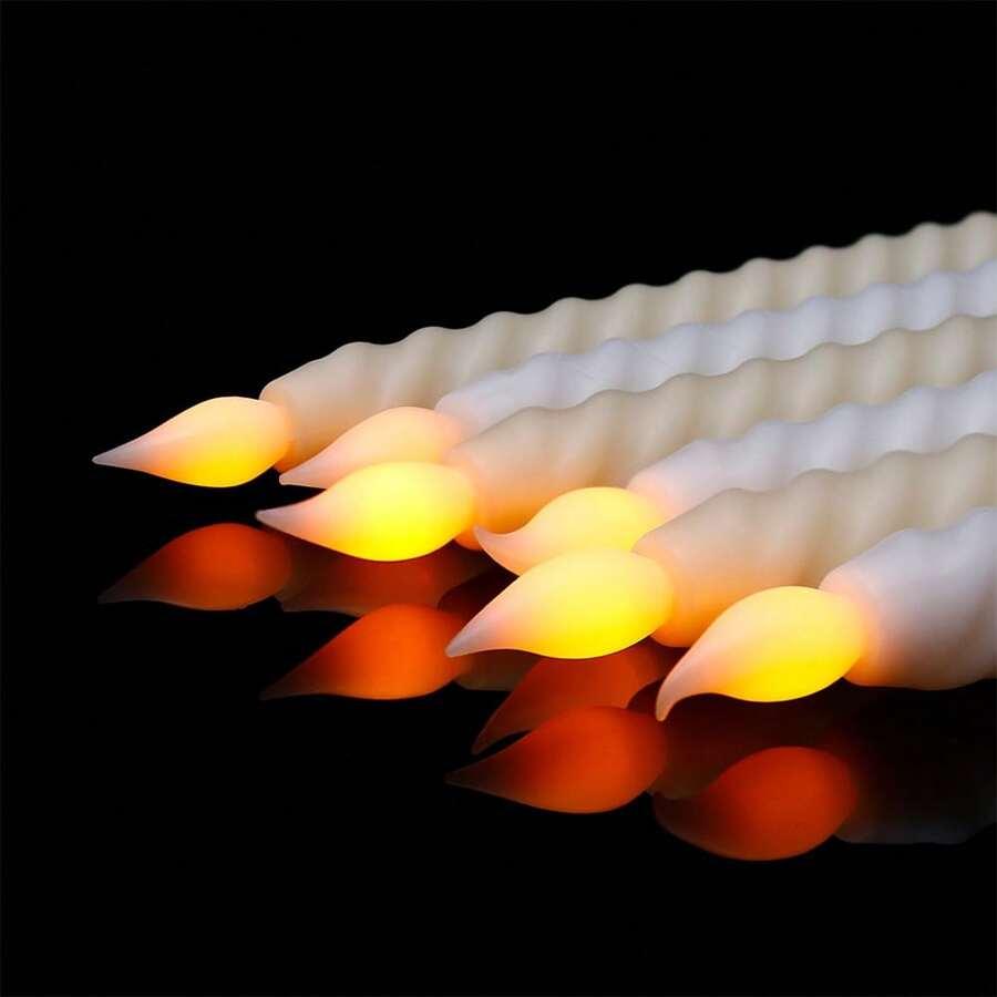 biała świeczka led 2-pack