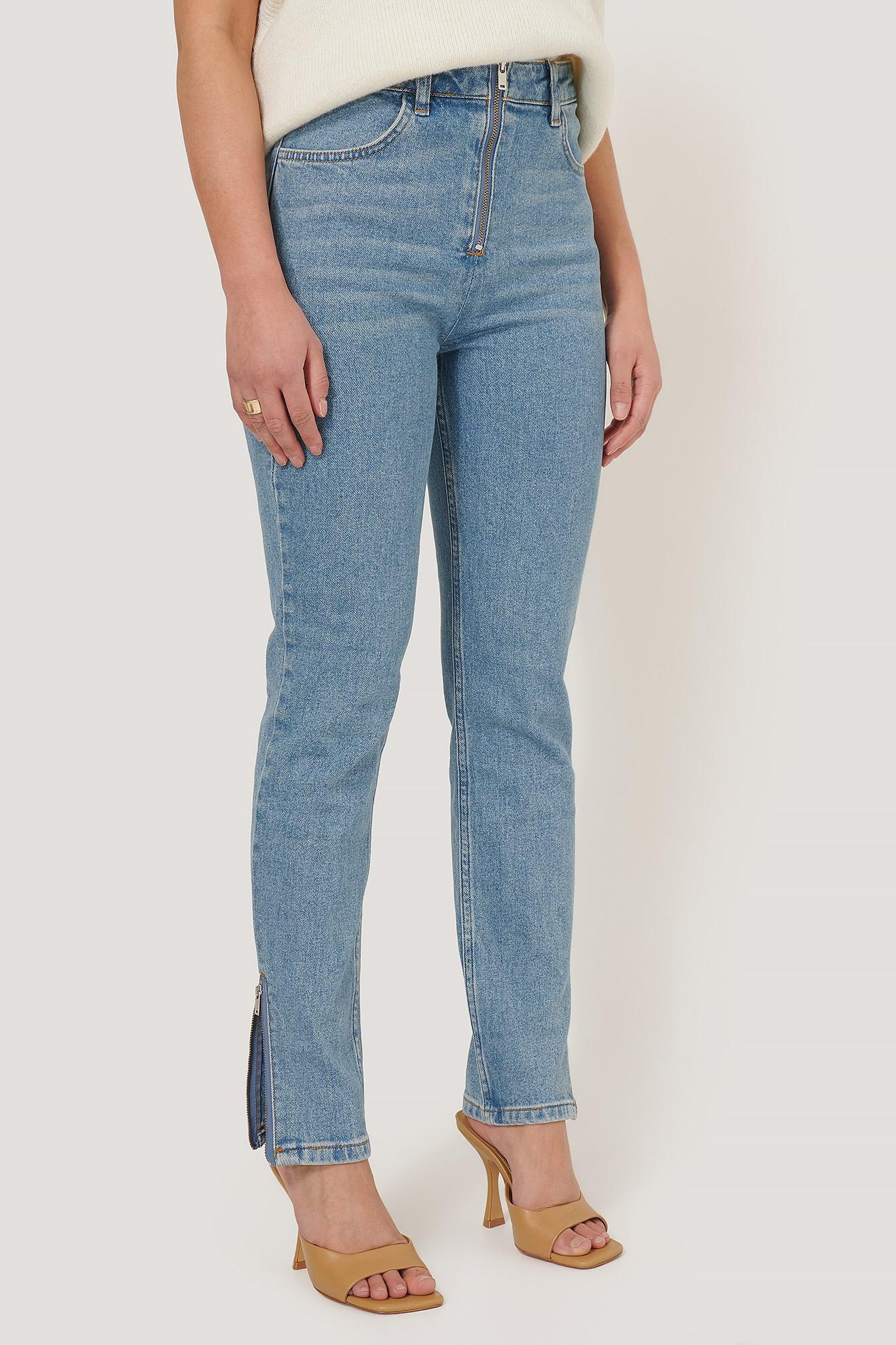SPODNIE JEANS RURKI ROZCIĘCIA ZIP