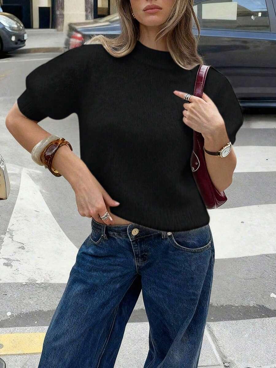 SWETER KRÓTKI RĘKAW 