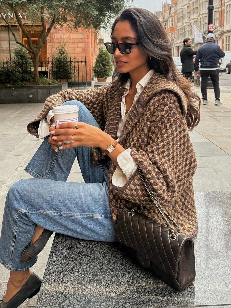 ROZPINANY SWETER KOŁNIERZYK