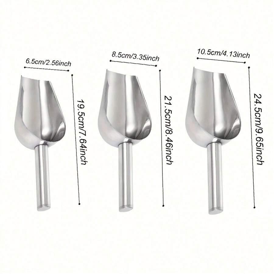 srebrna łopatka do lodu 3-pack
