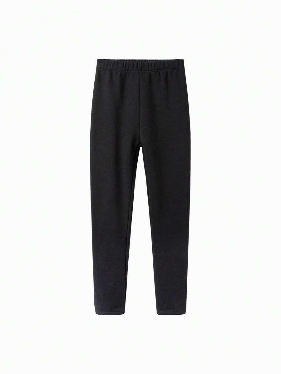 CZARNE OCIEPLANE LEGGINSY