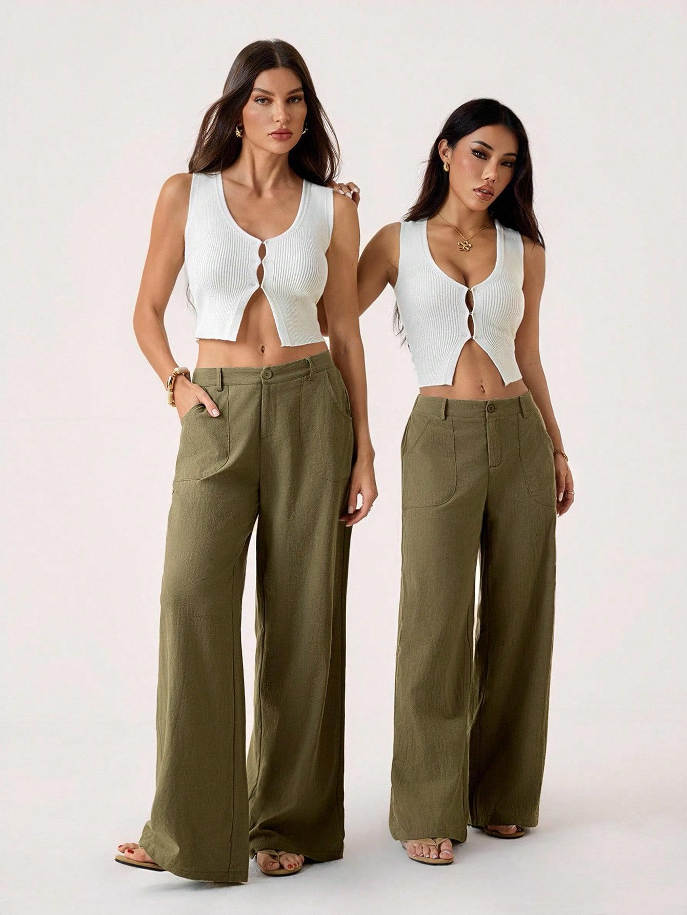 ZIELONE SPODNIE CASUAL