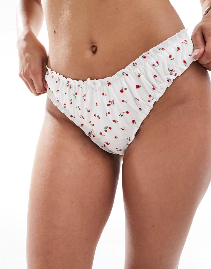 BIAŁY DÓŁ OD BIKINI PRINT