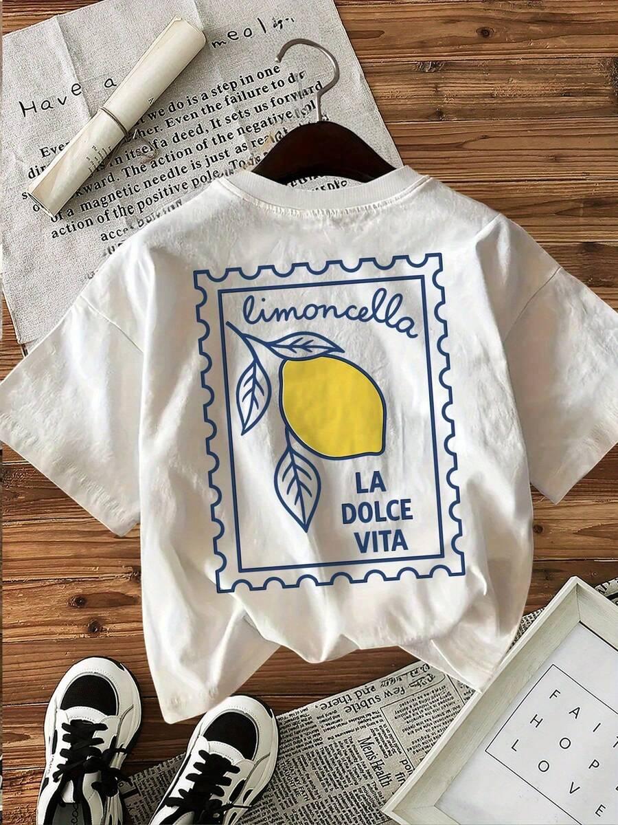 biały t-shirt print