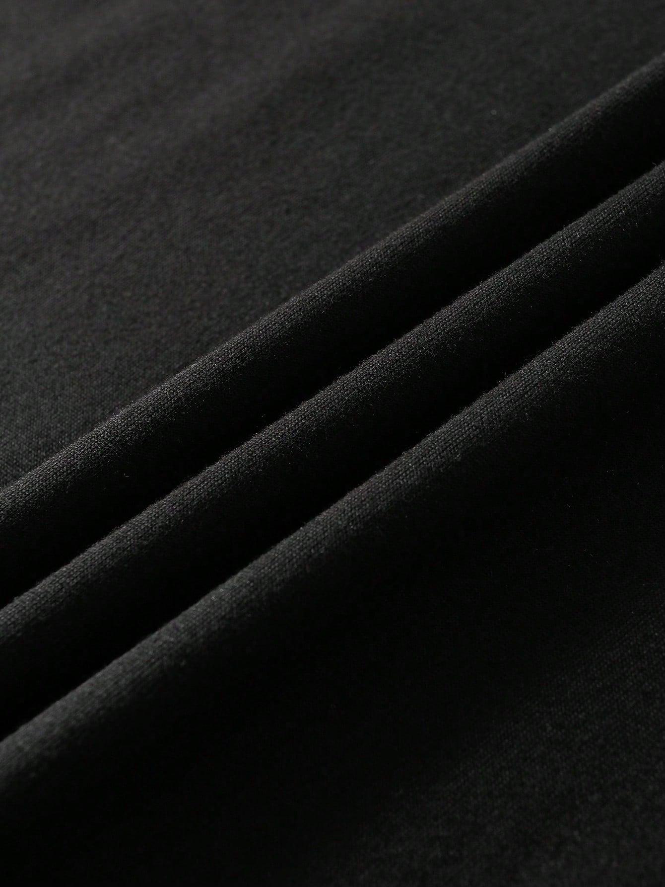czarny t-shirt print