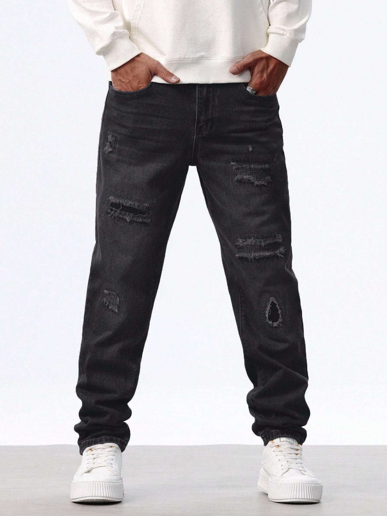 czarne jeansy casual