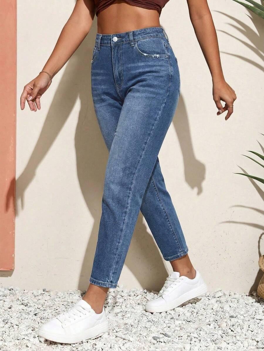 NIEBIESKIE SPODNIE JEANS