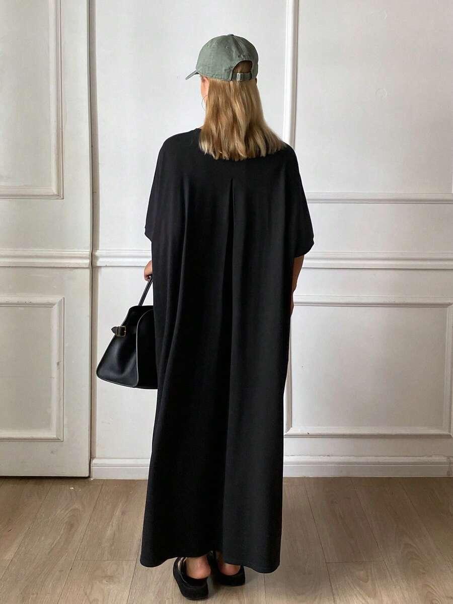 czarna maxi sukienka