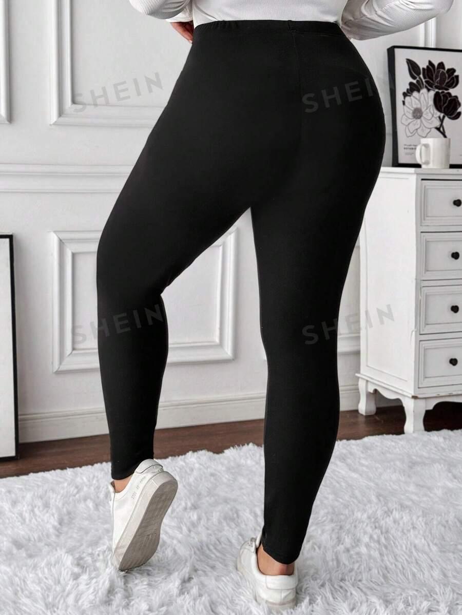 CZARNE OCIEPLANE LEGGINSY