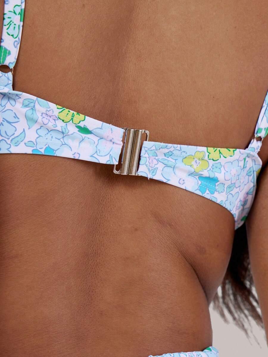 GÓRA OD BIKINI W ROŚLINNY WZÓR 