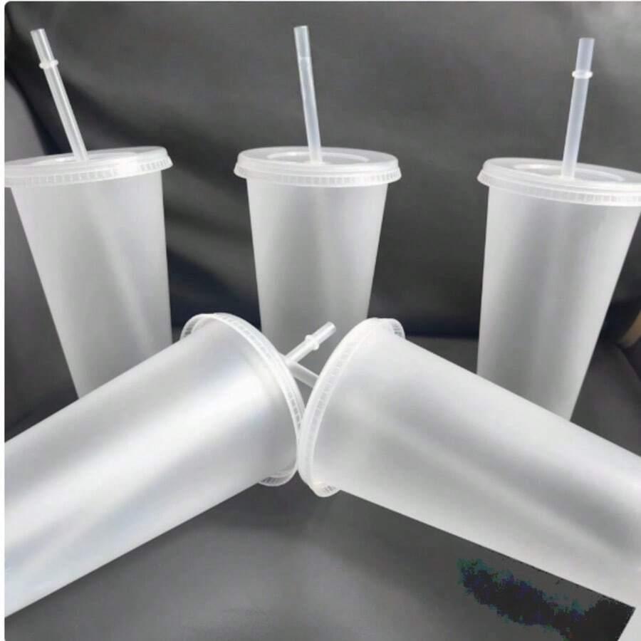 jednorazowy kubek ze słomką 5-pack