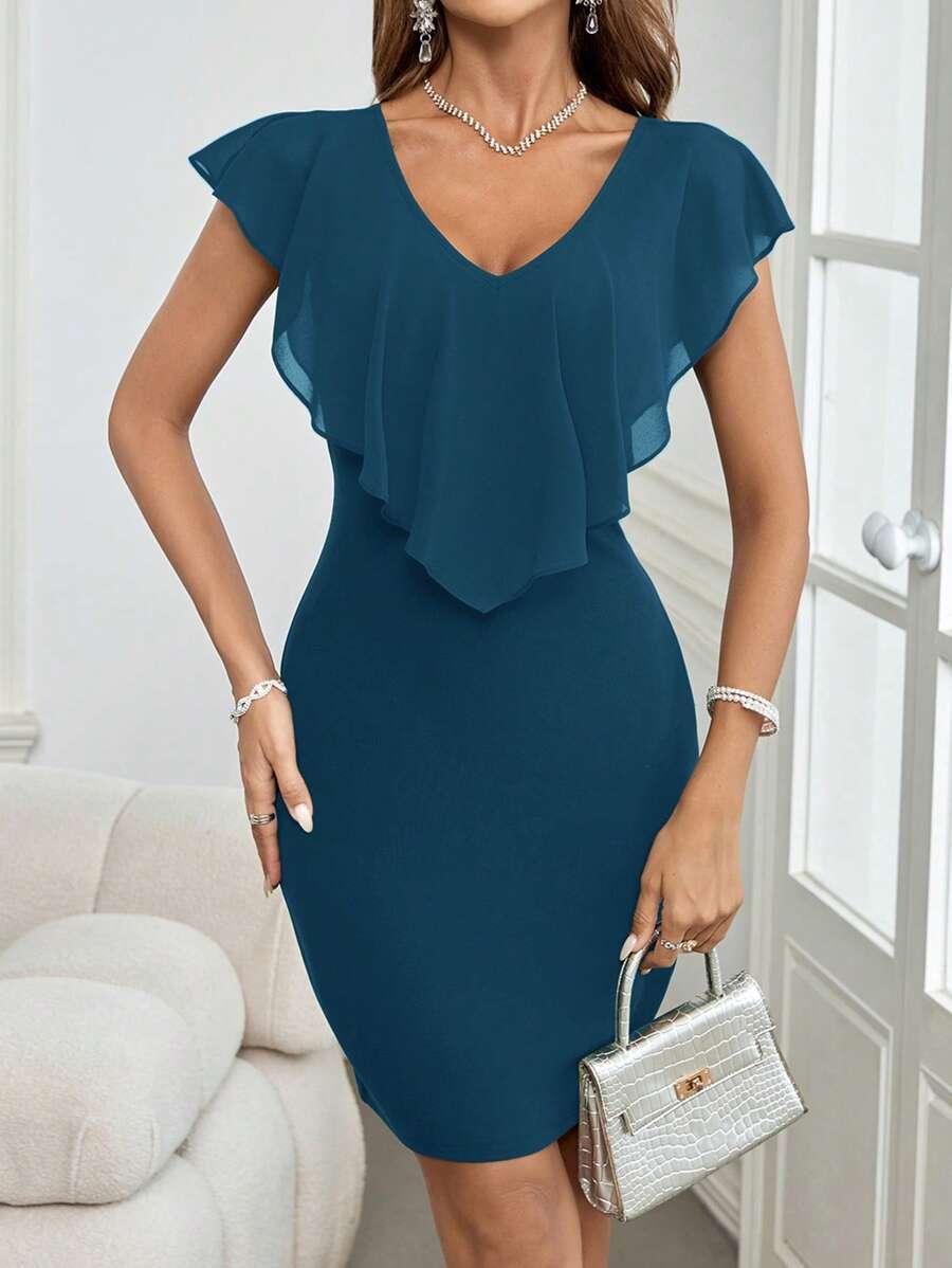 NIEBIESKA MIdi SUKIENKA