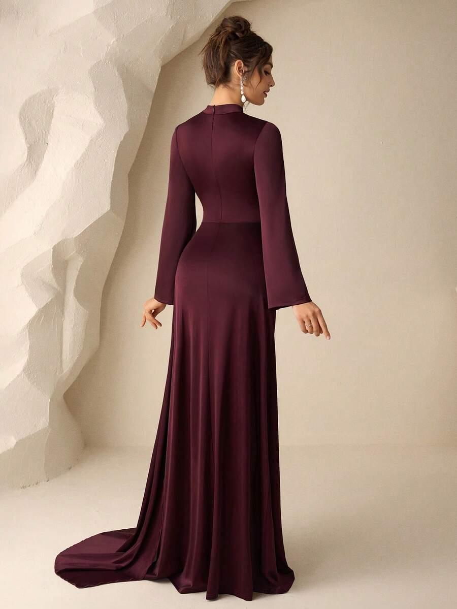 czerwona sukienka maxi