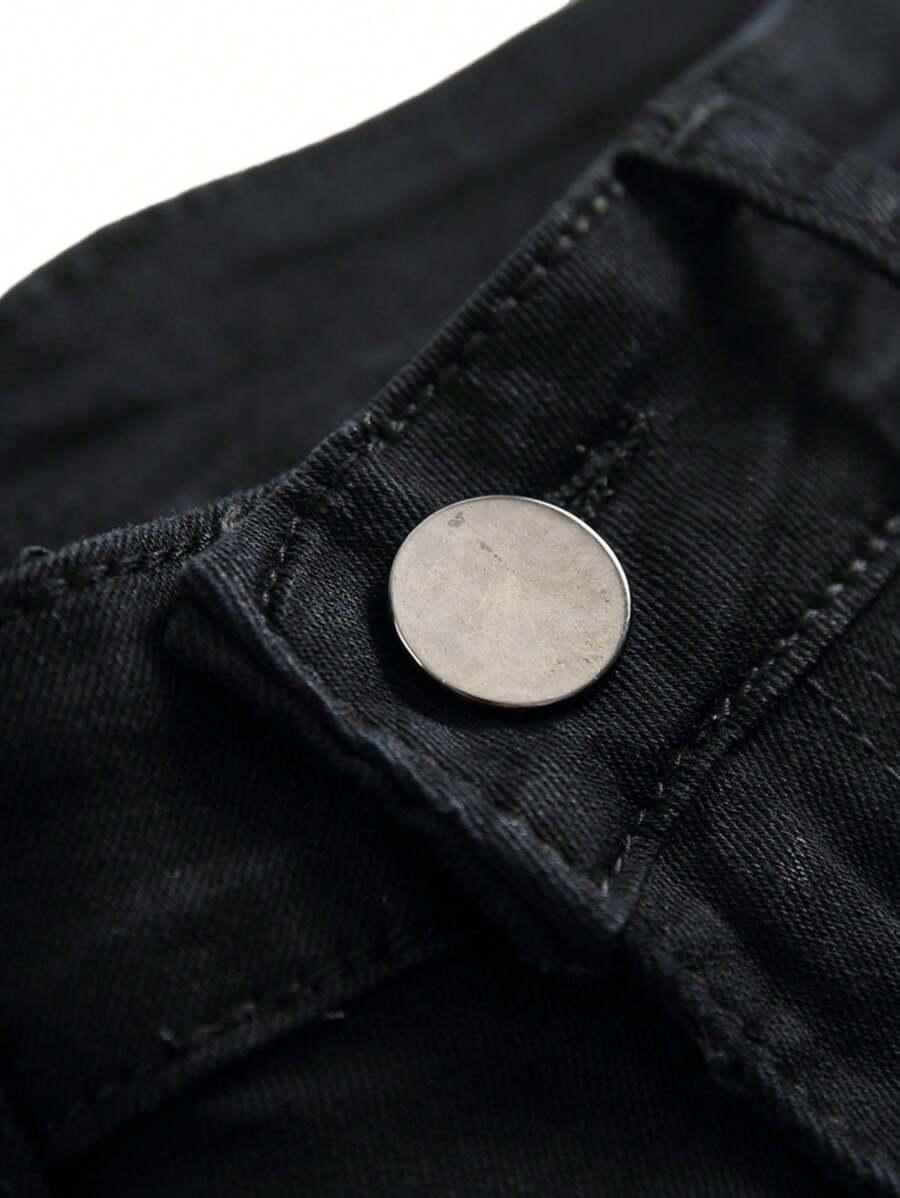 CZARNE SPODNIE JEANS