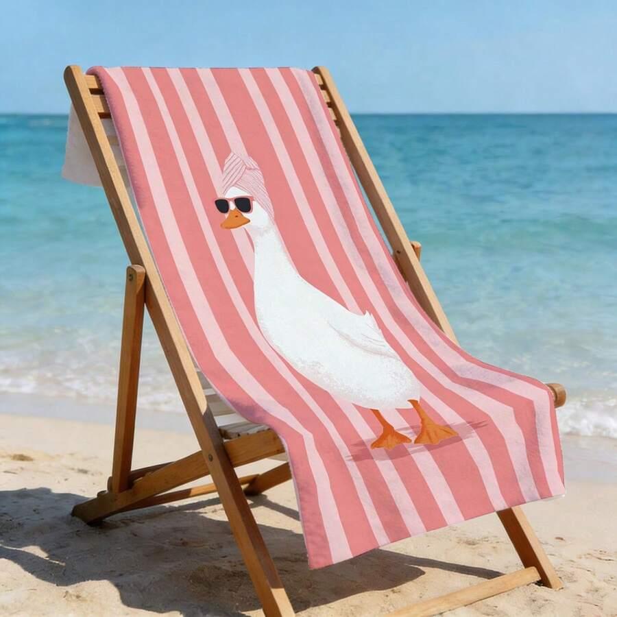 różowy ręcznik plażowy