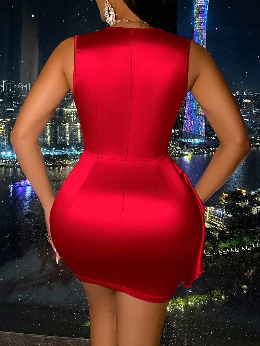 CZERWONA MINI SUKIENKA