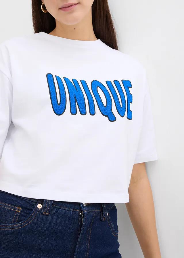 T-SHIRT DAMSKI BAWEŁNIANY OKRĄGŁY DEKOLT