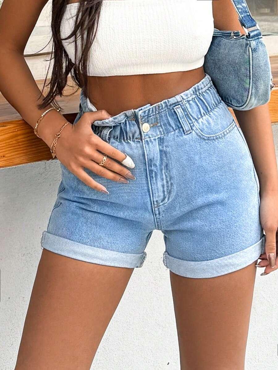 NIEBIESKIE SPODENKI JEANS