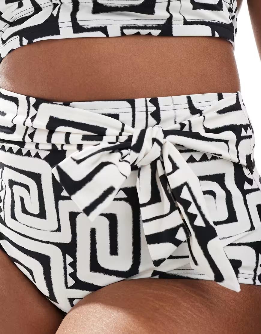DÓŁ OD BIKINI WZÓR kontrast wiązanie