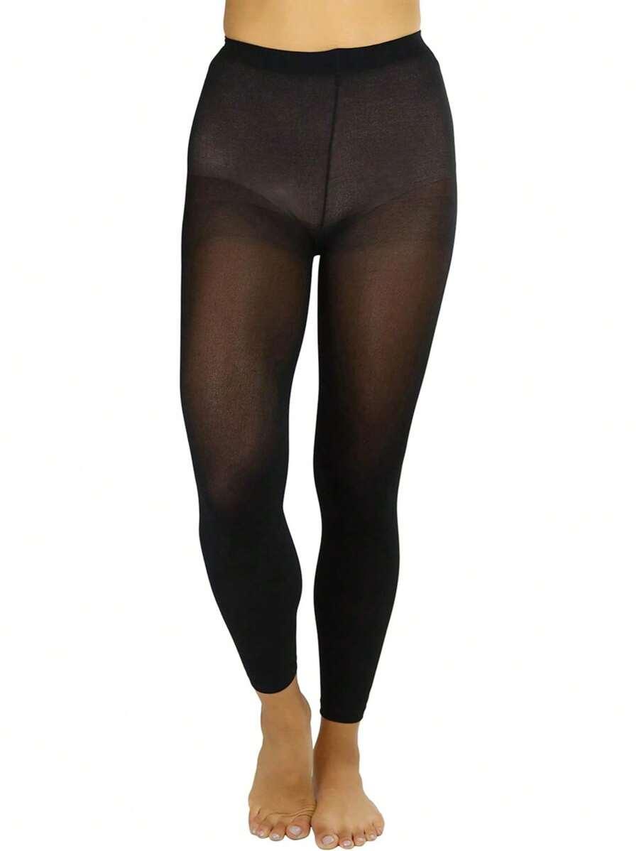 1 SZT CZARNE LEGGINSY CIENKIE 