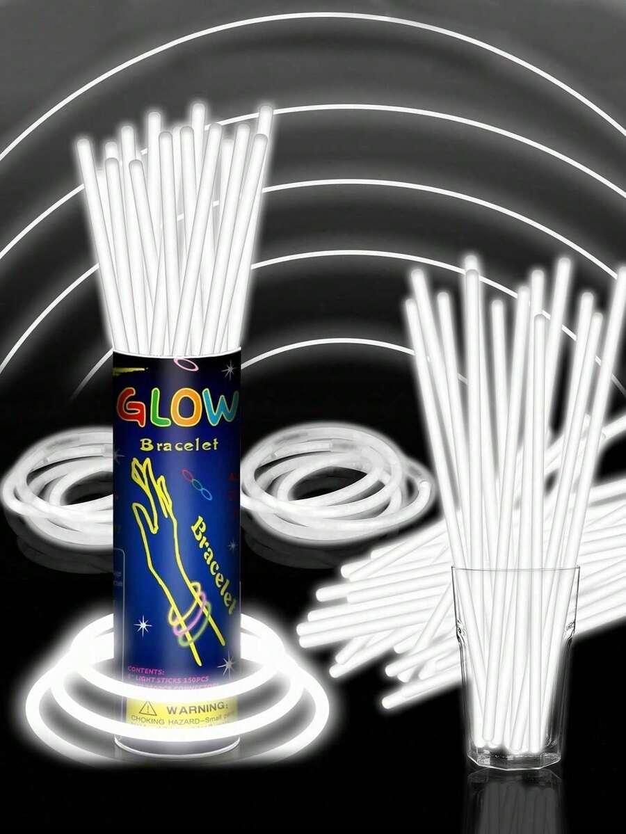 BIAŁE FLUORESCENCYJNE BRANSOLETKI 5-PACK