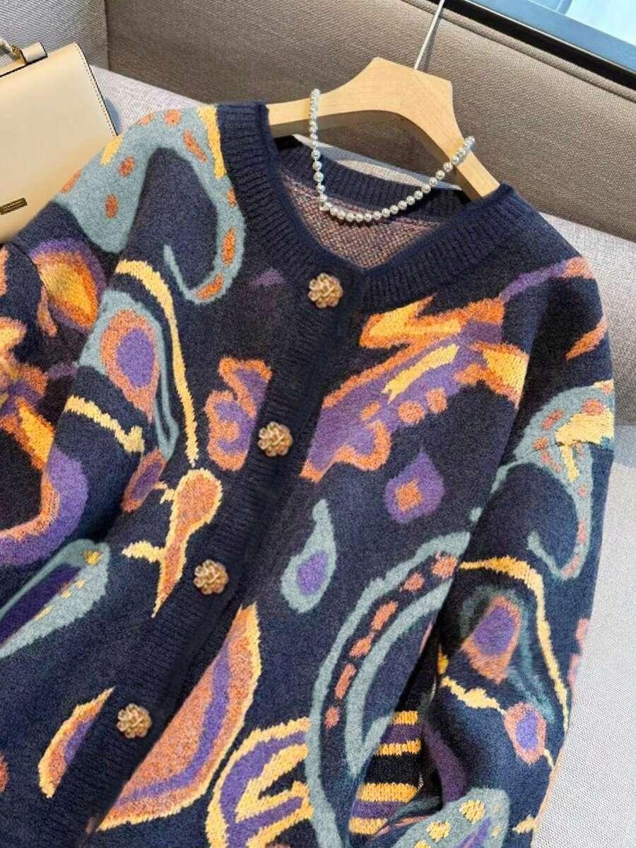 SWETER KARDIGAN PRINT