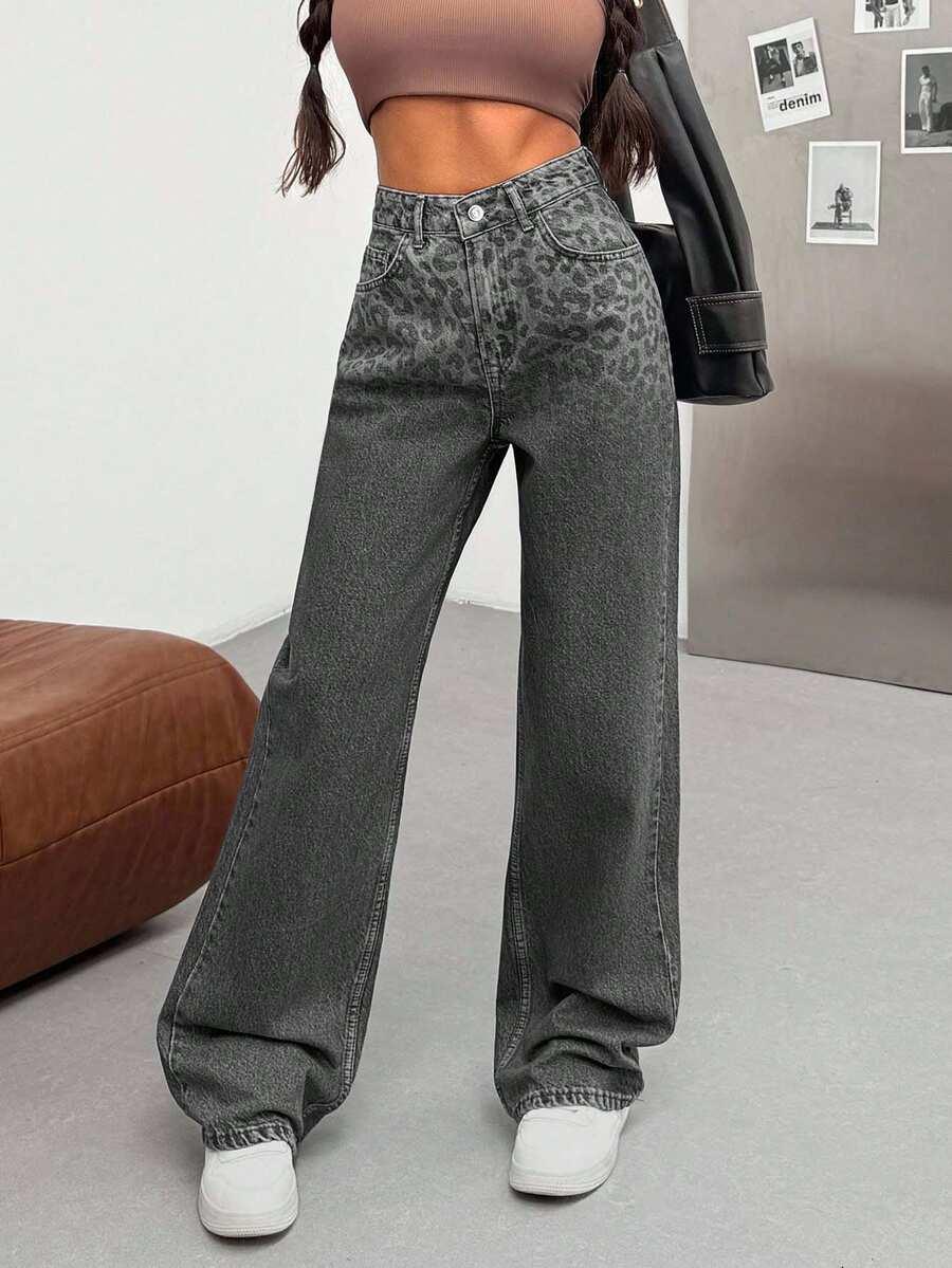szare spodnie jeans